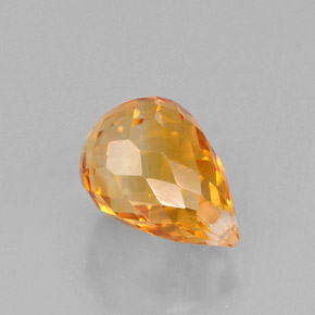 1,54 ctw natürlicher orangefarbener Citrin, Briolette, VVS
