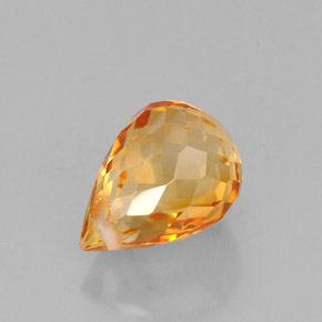 1,54 ctw natürlicher orangefarbener Citrin, Briolette, VVS