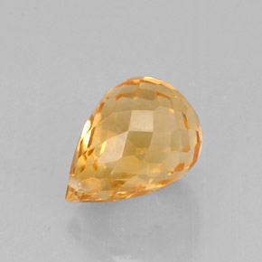 1,54 ctw natürlicher orangefarbener Citrin, Briolette, VVS-VS