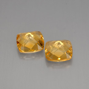  ct natürliche gold-orange Citrin-Edelsteine, Kissenschliff, VVS