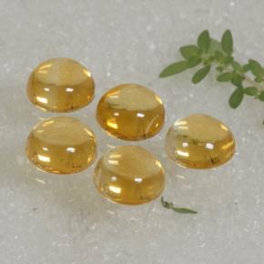 10,14 ct natürliche gelber Citrin-Edelsteine, Rundschliff, Transparent