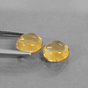  ct natürliche gelber Citrin-Edelsteine, Rundschliff, Transparent