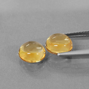  ct natürliche gelber Citrin-Edelsteine, Rundschliff, Transparent