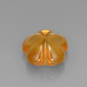 5,39 ctw natürlicher gelber Citrin, Blumenschliff, Transparent