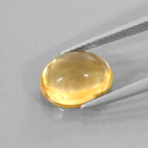 3,24 ctw natürlicher gelber Citrin, Oval Schliff, Transparent