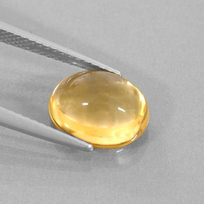 3,24 ctw natürlicher gelber Citrin, Oval Schliff, Transparent