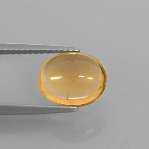 2,66 ctw natürlicher gelber Citrin, Oval Schliff, Transparent