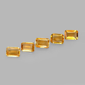  ct natürliche Gold Citrin-Edelsteine, Smaragdschliff, VVS-VS