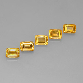  ct natürliche Gold Citrin-Edelsteine, Smaragdschliff, VVS-VS