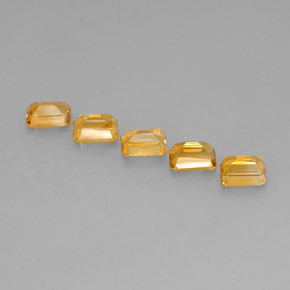  ct natürliche Gold Citrin-Edelsteine, Smaragdschliff, VVS-VS