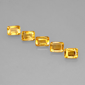  ct natürliche Gold Citrin-Edelsteine, Smaragdschliff, VVS-VS