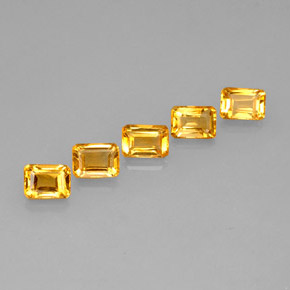  ct natürliche Gold Citrin-Edelsteine, Smaragdschliff, VVS-VS