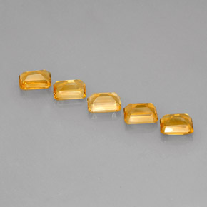  ct natürliche Gold Citrin-Edelsteine, Smaragdschliff, VVS-VS