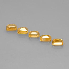 5,31 ct natürliche goldener Citrin-Edelsteine, Smaragdschliff, VVS-VS