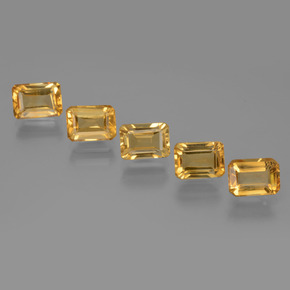  ct natürliche Gold Citrin-Edelsteine, Smaragdschliff, VVS-VS