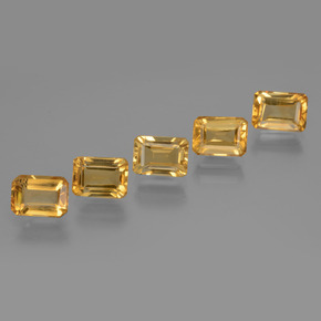  ct natürliche Gold Citrin-Edelsteine, Smaragdschliff, VVS-VS