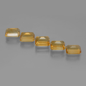  ct natürliche Gold Citrin-Edelsteine, Smaragdschliff, VVS-VS