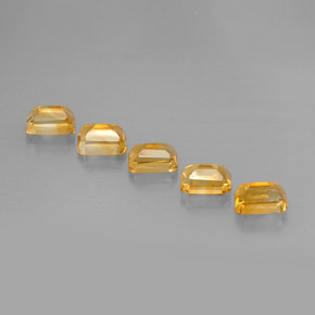 5,58 ct natürliche goldener Citrin-Edelsteine, Smaragdschliff, VVS-VS