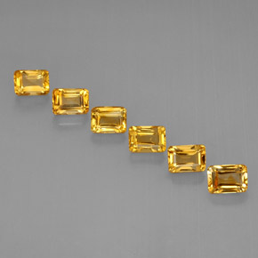  ct natürliche Gold Citrin-Edelsteine, Smaragdschliff, VVS-VS