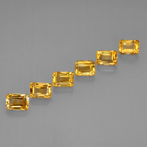  ct natürliche Gold Citrin-Edelsteine, Smaragdschliff, VVS-VS