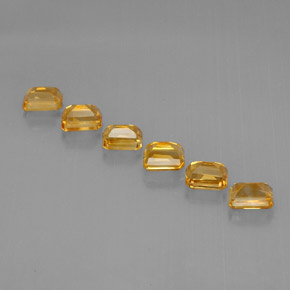  ct natürliche Gold Citrin-Edelsteine, Smaragdschliff, VVS-VS