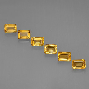  ct natürliche Gold Citrin-Edelsteine, Smaragdschliff, VVS-VS