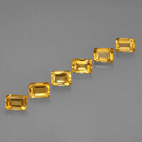  ct natürliche Gold Citrin-Edelsteine, Smaragdschliff, VVS-VS