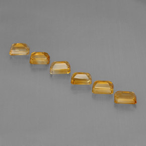  ct natürliche Gold Citrin-Edelsteine, Smaragdschliff, VVS-VS