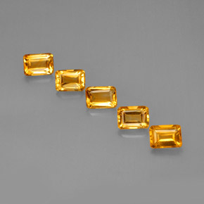  ct natürliche Gold Citrin-Edelsteine, Smaragdschliff, VVS-VS