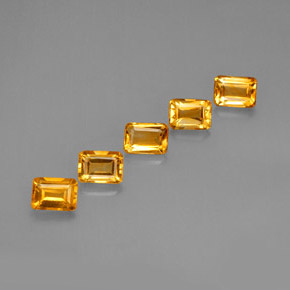  ct natürliche Gold Citrin-Edelsteine, Smaragdschliff, VVS-VS