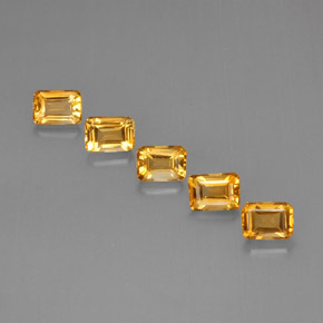  ct natürliche Gold Citrin-Edelsteine, Smaragdschliff, VVS-VS