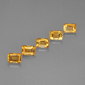  ct natürliche Gold Citrin-Edelsteine, Smaragdschliff, VVS-VS