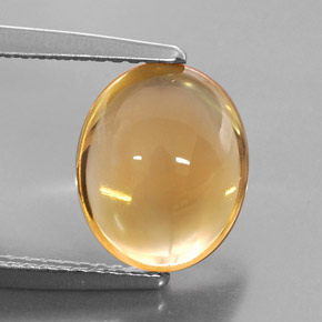 3,51 ctw natürlicher gelber Citrin, Oval Schliff, Transparent
