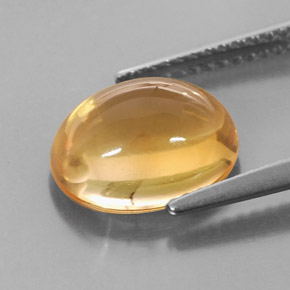 3,51 ctw natürlicher gelber Citrin, Oval Schliff, Transparent