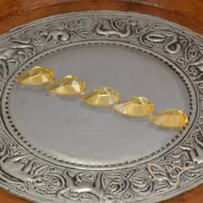 3.41 ct natürliche Gold  Citrin-Edelsteine, Birnenform, VVS-VS