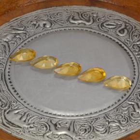 3,62 ct natürliche gelber Citrin-Edelsteine, Birnenform, VVS-VS