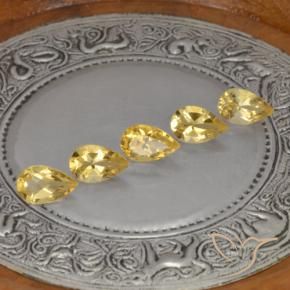 4.19 ct natürliche Medium Gold  Citrin-Edelsteine, Birnenform, VVS-VS