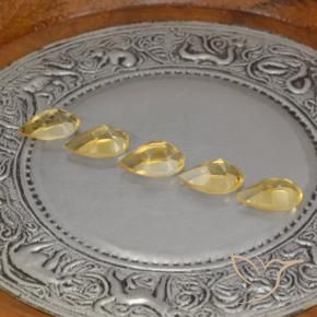 4.19 ct natürliche Medium Gold  Citrin-Edelsteine, Birnenform, VVS-VS
