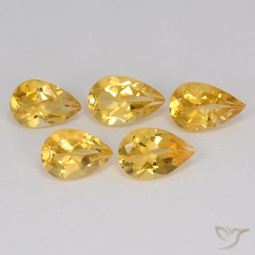 3.36ctw Natürlicher Medium Gold  Citrin, Birnenform, VVS-VS