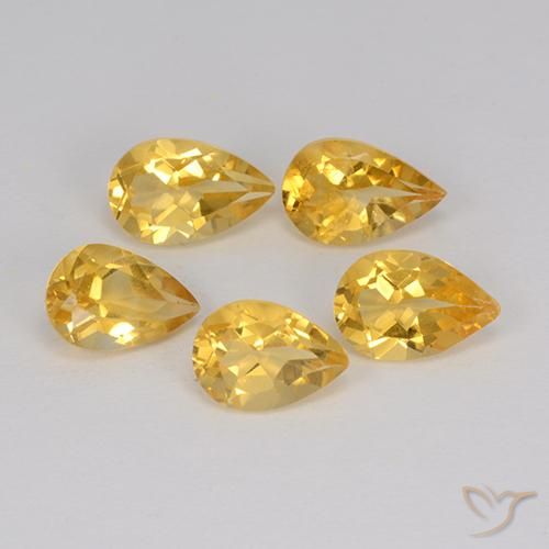 3.36 ct natürliche Medium Gold  Citrin-Edelsteine, Birnenform, VVS-VS