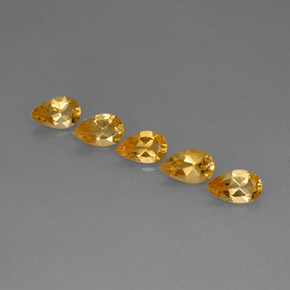 3.53 ct natürliche Golden Citrin-Edelsteine, Birnenform, VVS-VS