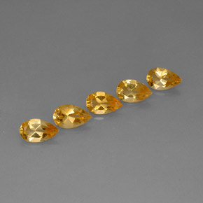 3.53 ct natürliche Golden Citrin-Edelsteine, Birnenform, VVS-VS