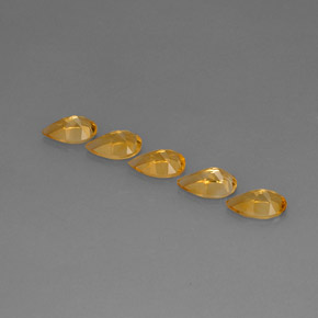 3.53 ct natürliche Golden Citrin-Edelsteine, Birnenform, VVS-VS