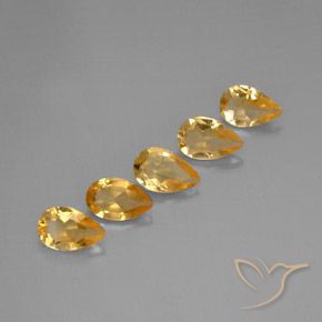 3.22 ct natürliche Medium-Light Orange-Gold  Citrin-Edelsteine, Birnenform, VVS-VS