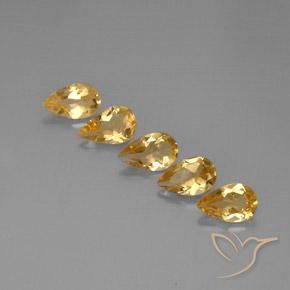 3.36ctw Natürlicher Golden Citrin, Birnenform, VVS-VS