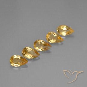 3.36 ct natürliche Golden Citrin-Edelsteine, Birnenform, VVS-VS
