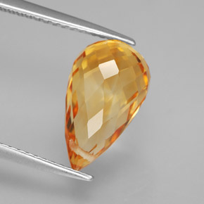 4,22 ctw natürlicher Gold Citrin, Briolette, VVS