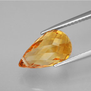 4,22 ctw natürlicher Gold Citrin, Briolette, VVS