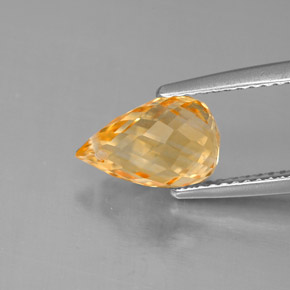 2,74 ctw natürlicher Gold Citrin, Briolette, VVS