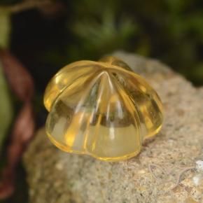 9,17 ctw natürlicher Medium Gold  Citrin, Blumen-Schliff, Transparent